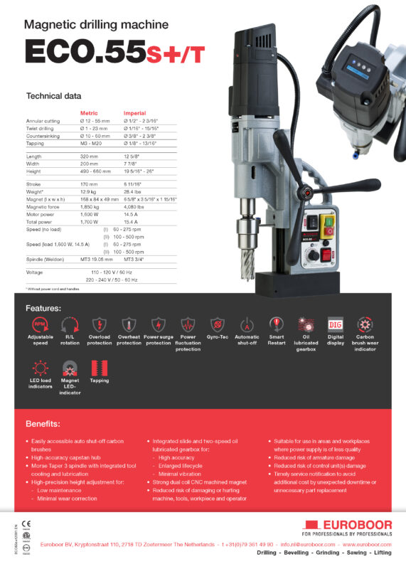 کاتالوگ دریل مگنت ECO55st