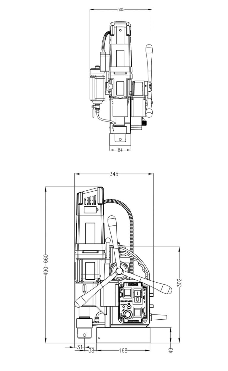 رسم فنی دریل مگنت eco55S+TA-s