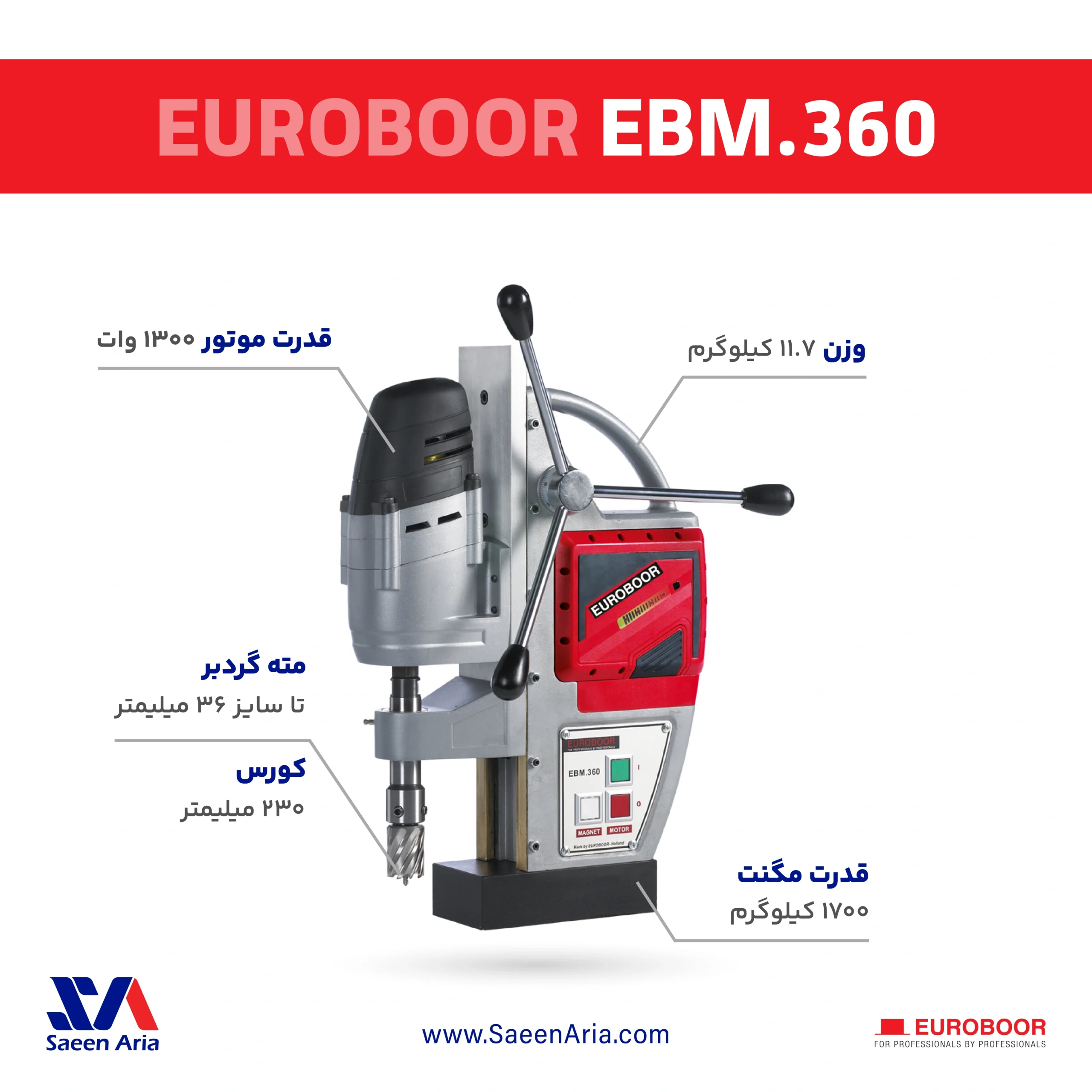 دریل مگنتEBM360 یوربور هلند