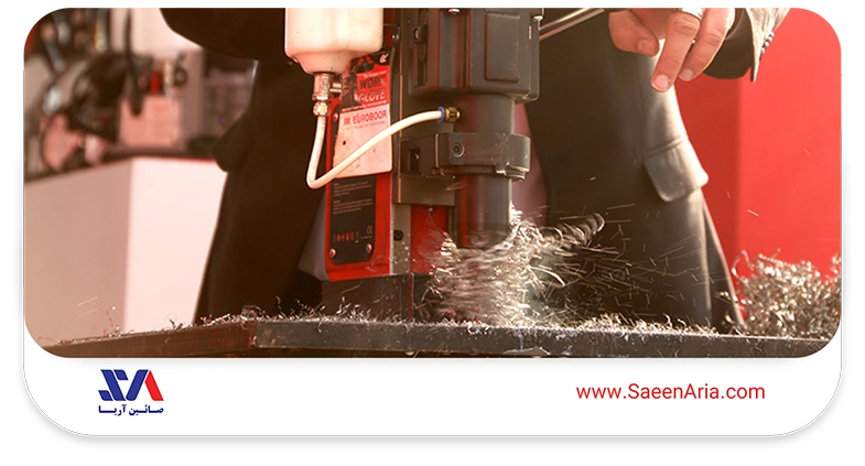 تست رایگان دریل مگنت روی قطعه شما و در کارگاه شما توسط تیم فنی صائین آریا